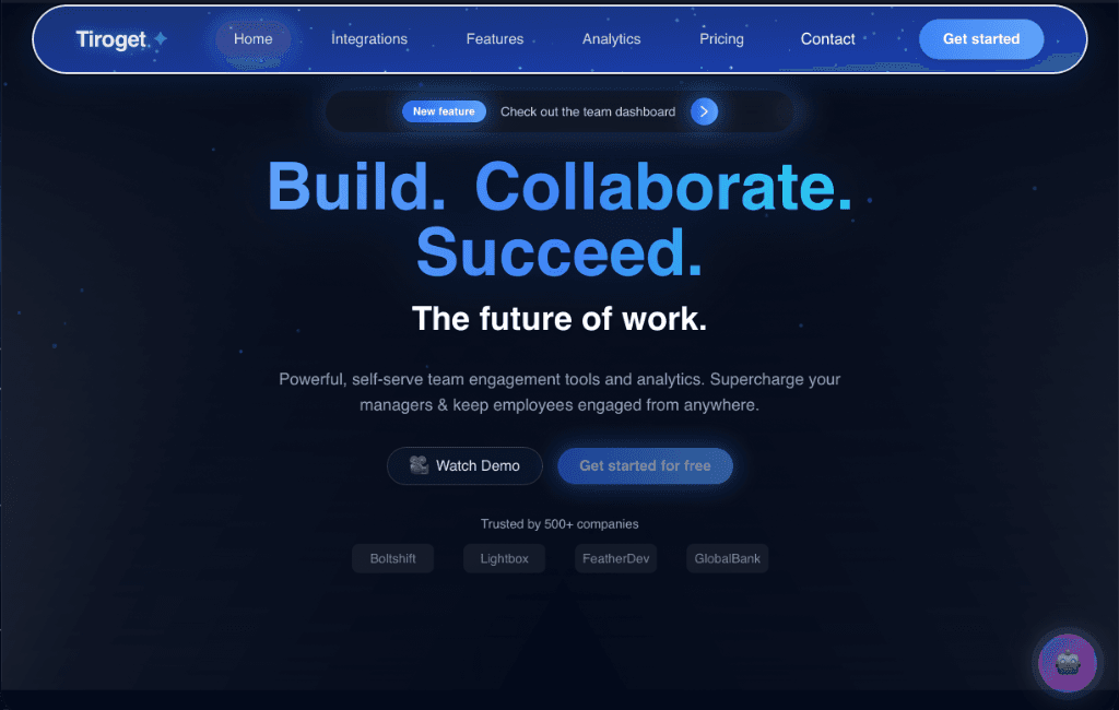 Tiroget – AI-Ready Full-Stack Platform preview